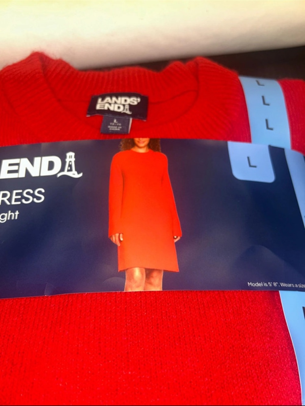 Lands' End Red Sweater Dress - Picture 5 of 6